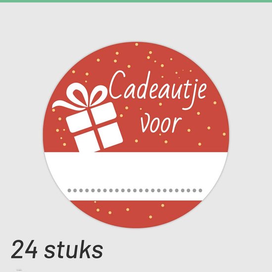 Foto: Cadeaustickers kerst of sinterklaas met naam 24 stuks kado inpakken cadeaulabels sint piet sluitstickers