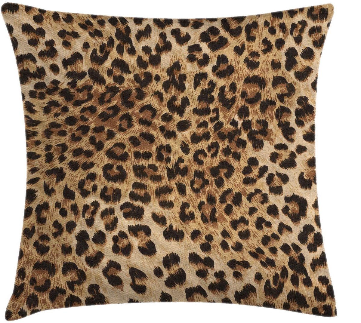 ABAKUHAUS Luipaardkussenhoes – Dubbelzijdig bedrukt – Rits – 50x50 cm – zwart-bruin Schwarz Braun