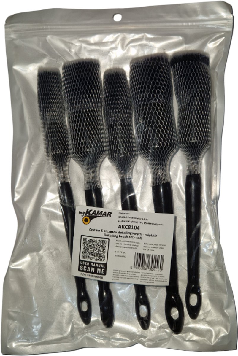 detailing borstel set - 5 delig - borstels - autoschoonmaak borstel - kmr
