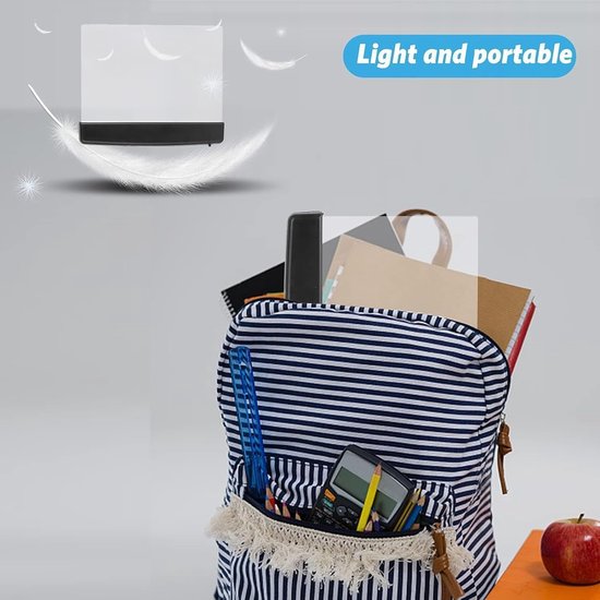 leeslampje voor boek - leeslampje - boekenlegger Boeklamp - leeslampje voor in bed - platte leeslamp - flexilight leeslampje - Op batterijen (Vereist 3 AA-batterijen) - Geschikt om 's avonds te lezen - Zwart van Merkloos — afbeelding 3