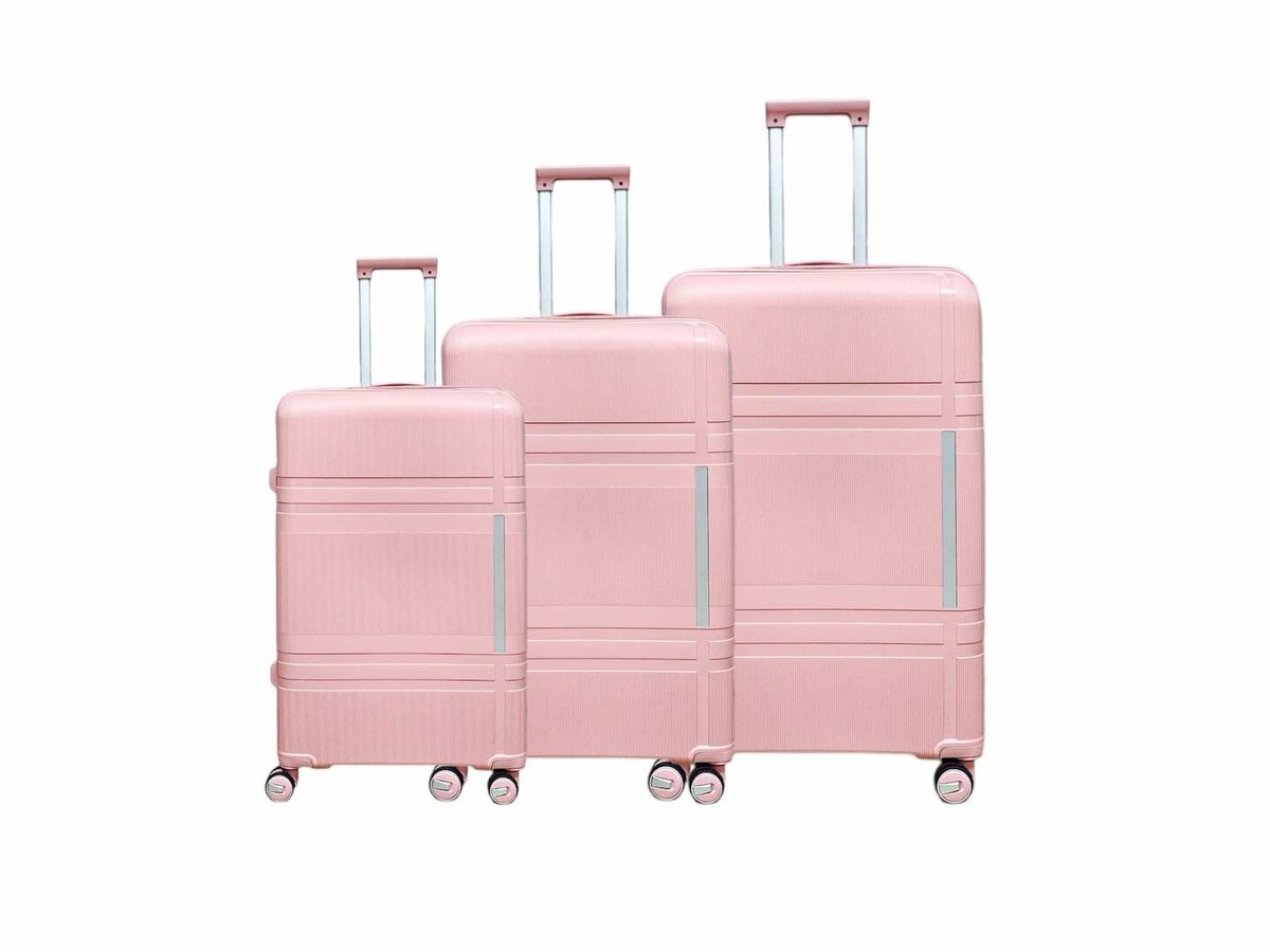 Luxe Kofferset 3 delig - MOS© - set Reiskoffers - Dubbele wielen - 360° spinners - 100% Polypropyleen - Hard Case