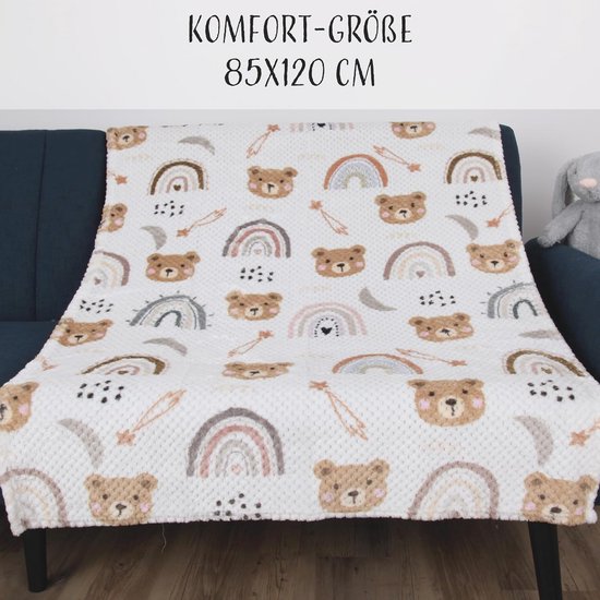 Knuffeldeken voor Kinderen - 85 x 120 cm, Warm en Cozy Fleecedeken voor Bed en Bank — afbeelding 3