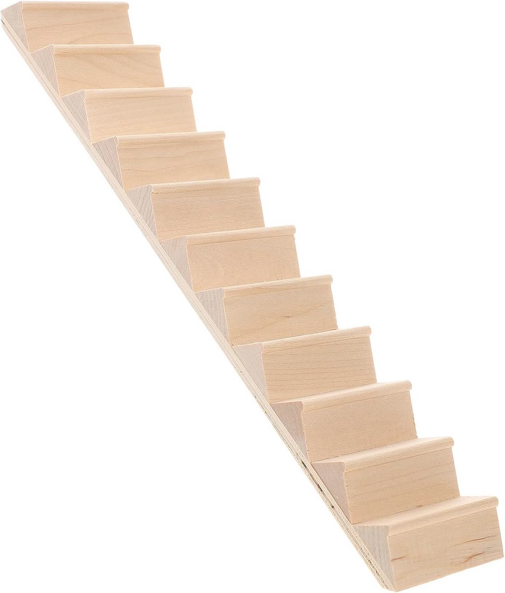 Miniatuur Houten Trap voor Poppenhuis - Speelgoed Meubel Accessoires