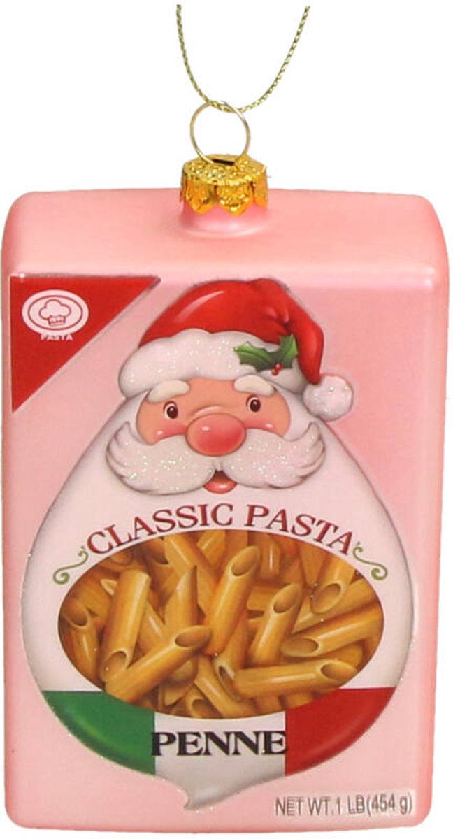 HD Collection – Glazen Kerstornament Hanger – Holiday Penne – Roze – 12 cm – Sfeervolle Kerstdecoratie