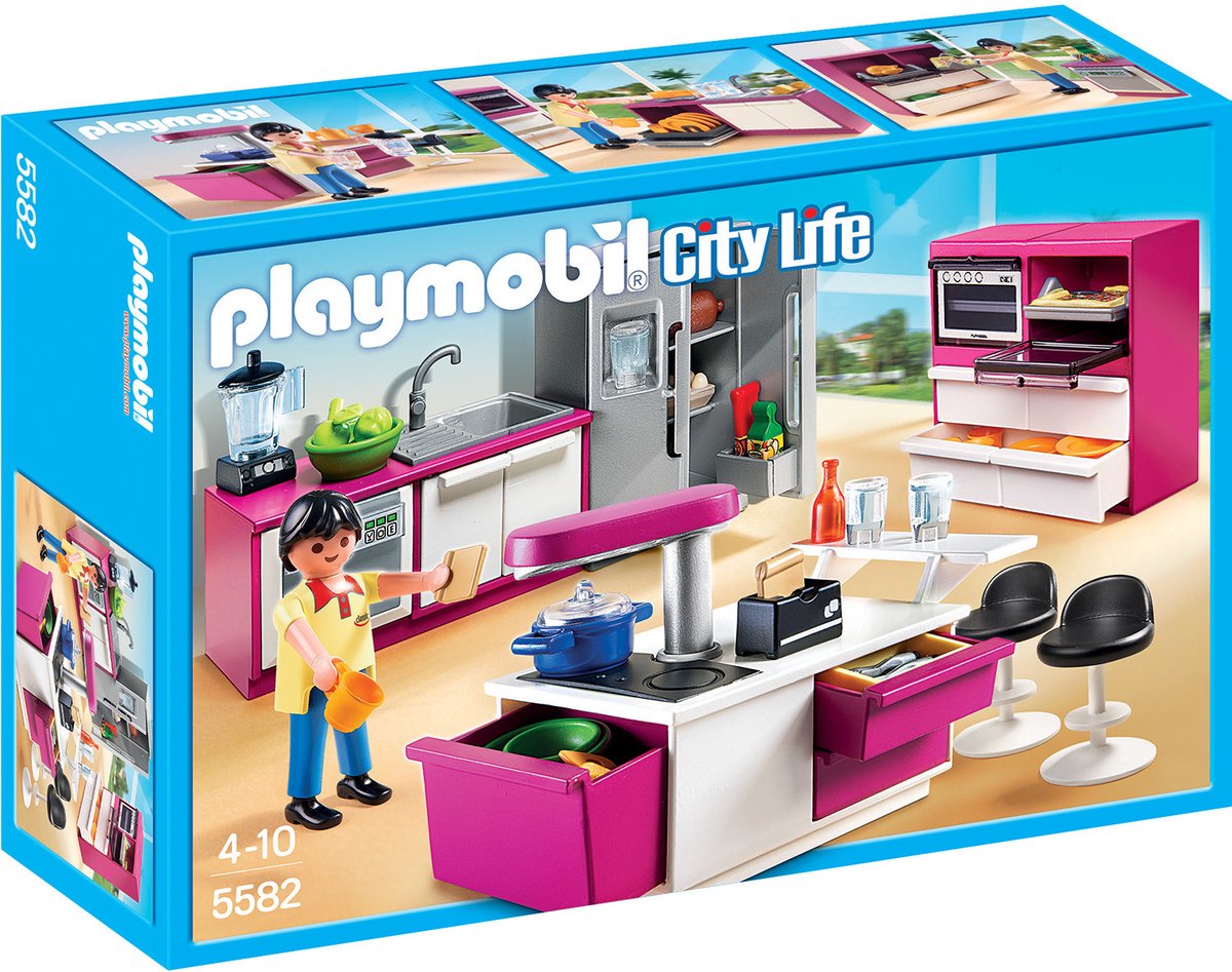 PLAYMOBIL City Life Keuken met kookeiland - 5582