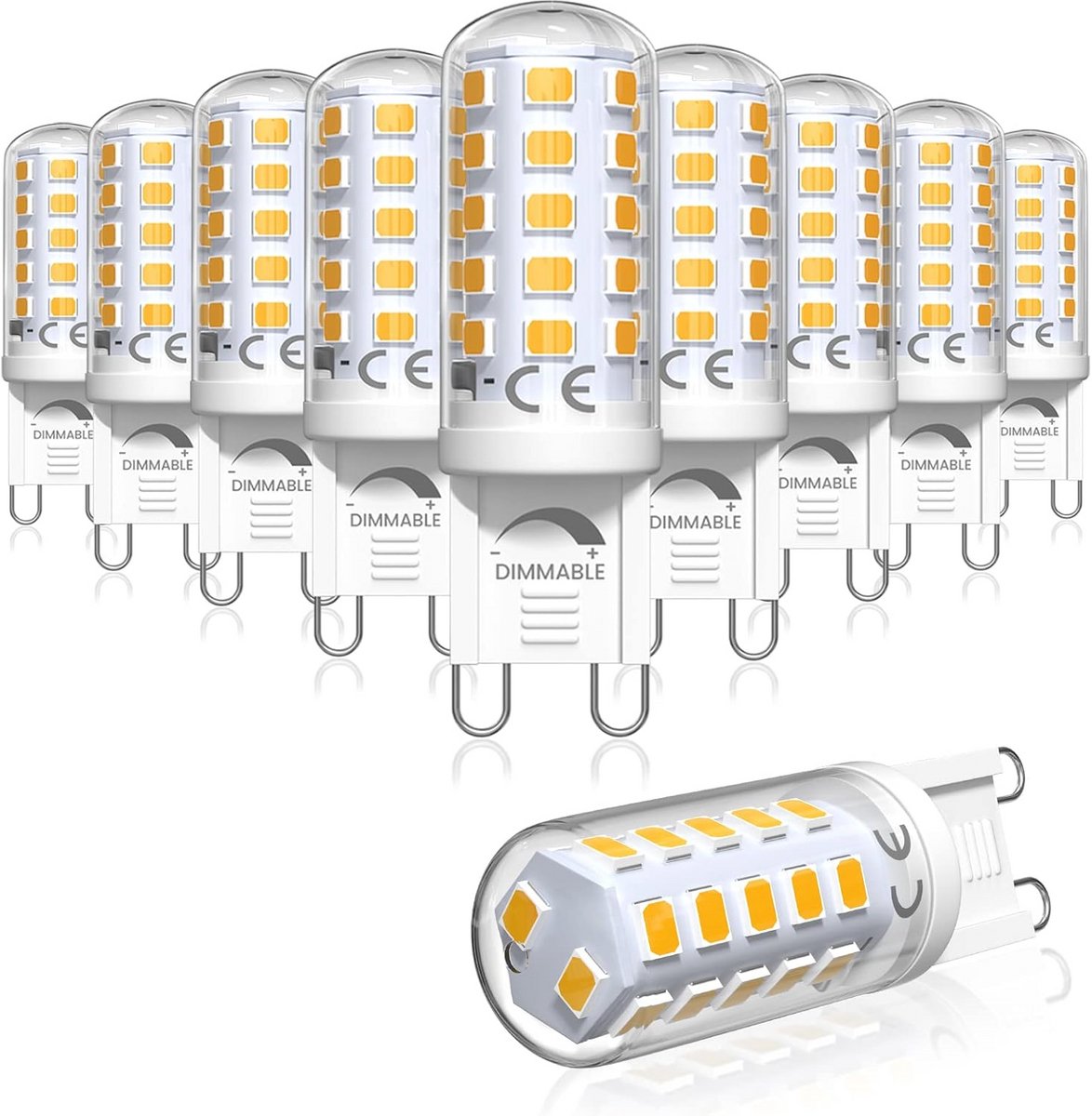 Dimbare G9 LED Lamp 4W Warmwit 2700K - Vervangt 40W Halogeen - 10 Stuks