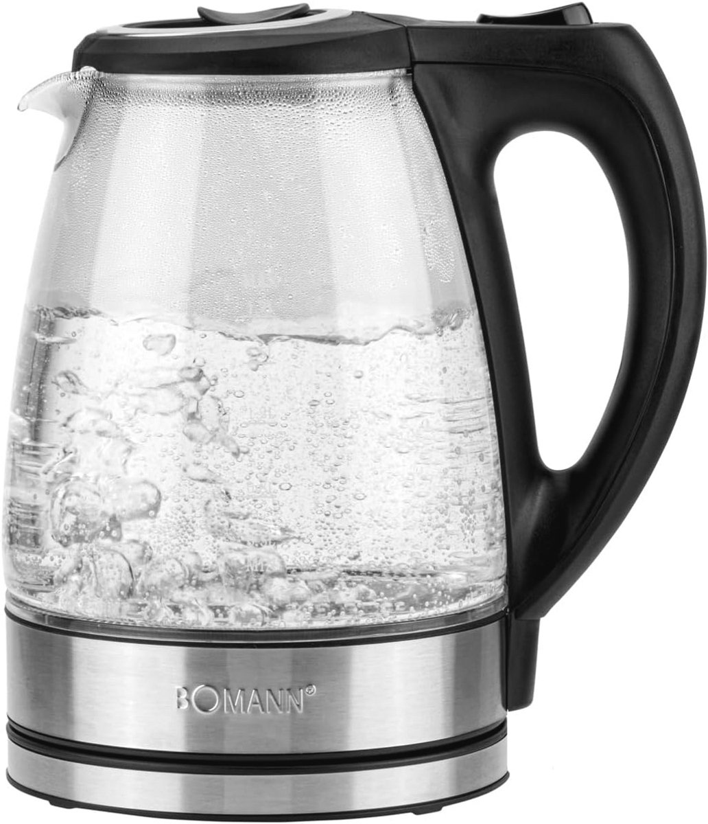 Glazen Waterkoker 1,7 Liter met Draadloze Technologie en Veiligheidsfuncties