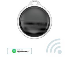 JustValue Bluetooth Tracker - Werkt met Apple Find My / Zoek Mijn - met Sleutelhanger - Smart Finder GPS Tag - Geschikt voor iPhone - Zwart
