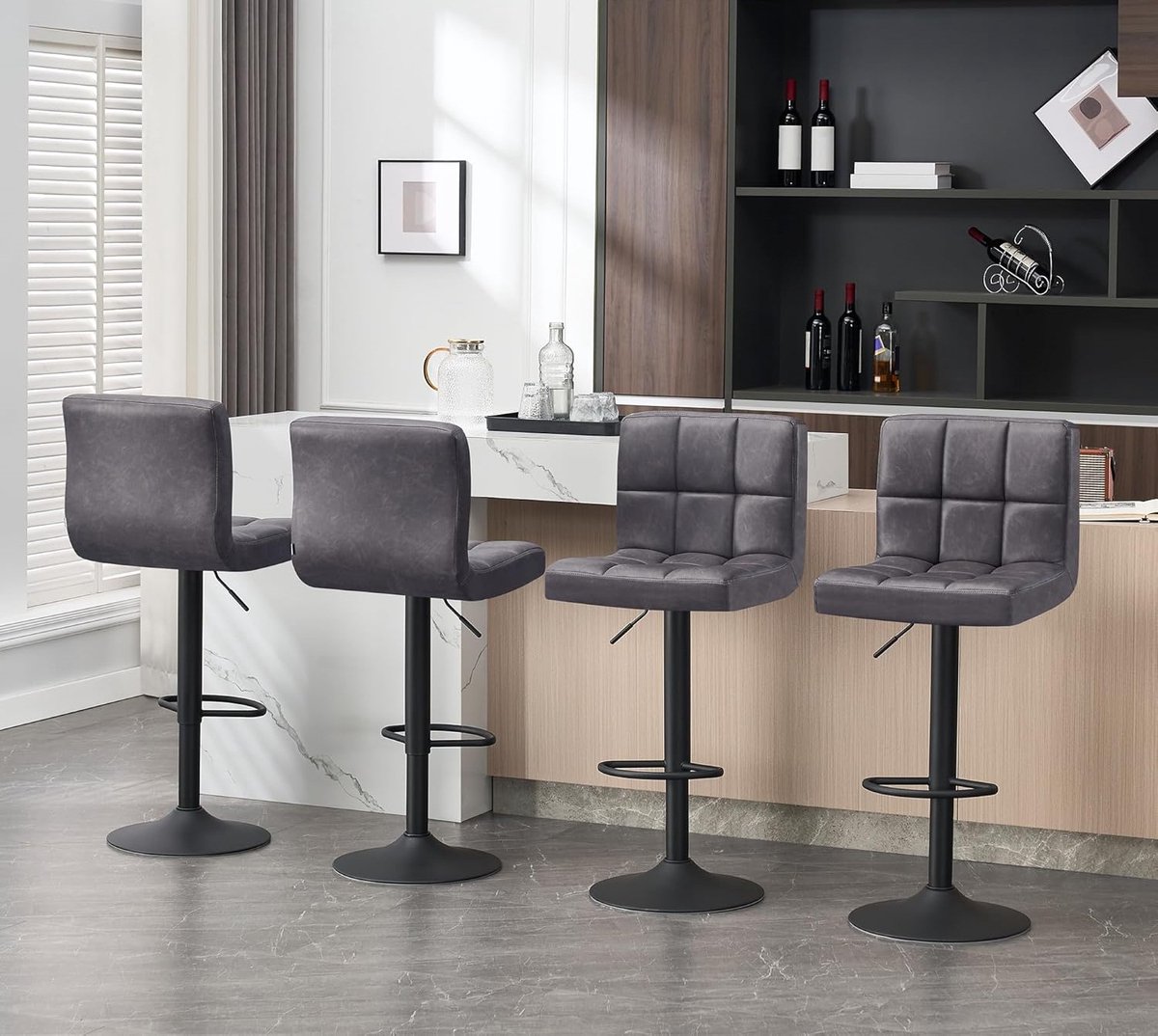 Barkrukken Set van 2 – Met Rugleuning – Industrohome