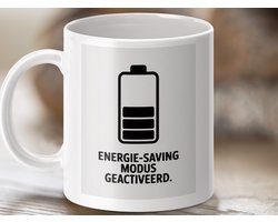 Mok Energiebesparende Modus, Batterij Icoon, Grappige Technologie, Geek Cadeau, Computer Nerd, Energie, Koffie Mok, Cadeau Ideeen
