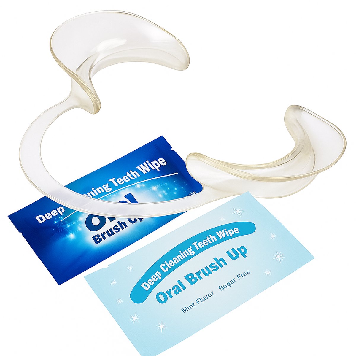 Mondspreider & Vingerbrush Set – 10x Mondspreider Medium + 10x Mint Teeth Wipes – Voor Tandenreiniging & Tandenbleken