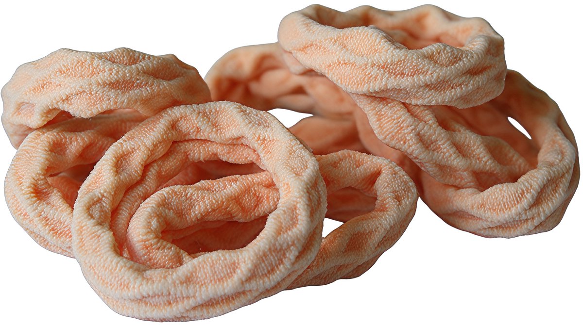 Hisa Haarelastiekjes Perzik - 10-pack - Zachte Elastische Stof - Comfortabel voor Sport & Dagelijks Gebruik