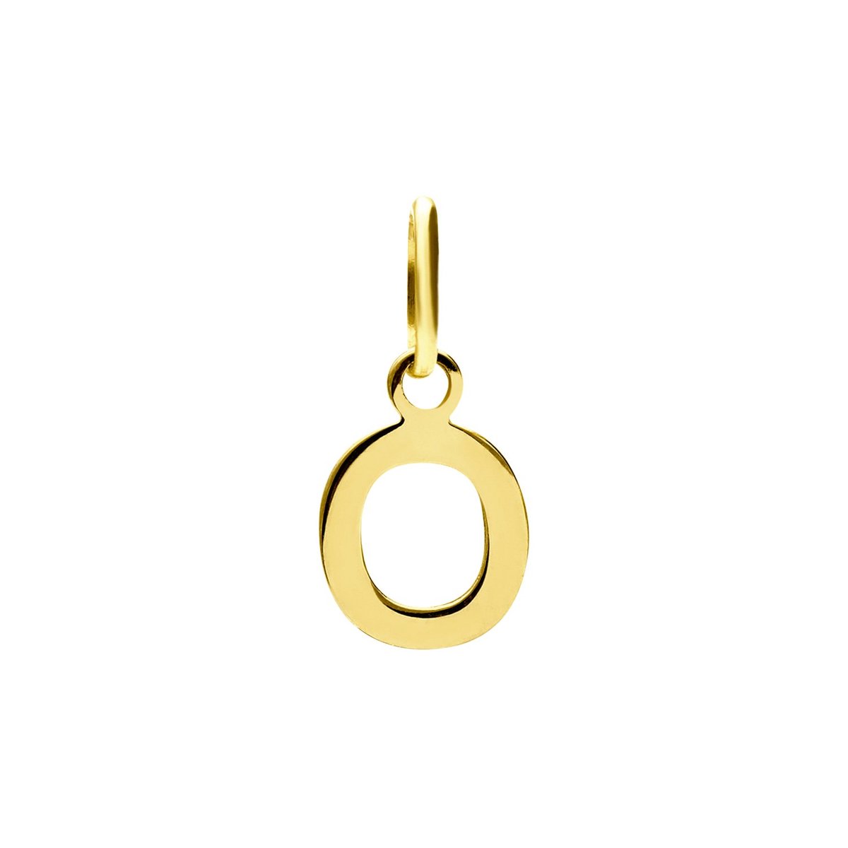 Lucardi Dames 14 karaat gouden letter hanger alfabet - Hanger - 14 Karaat Goud - Goud