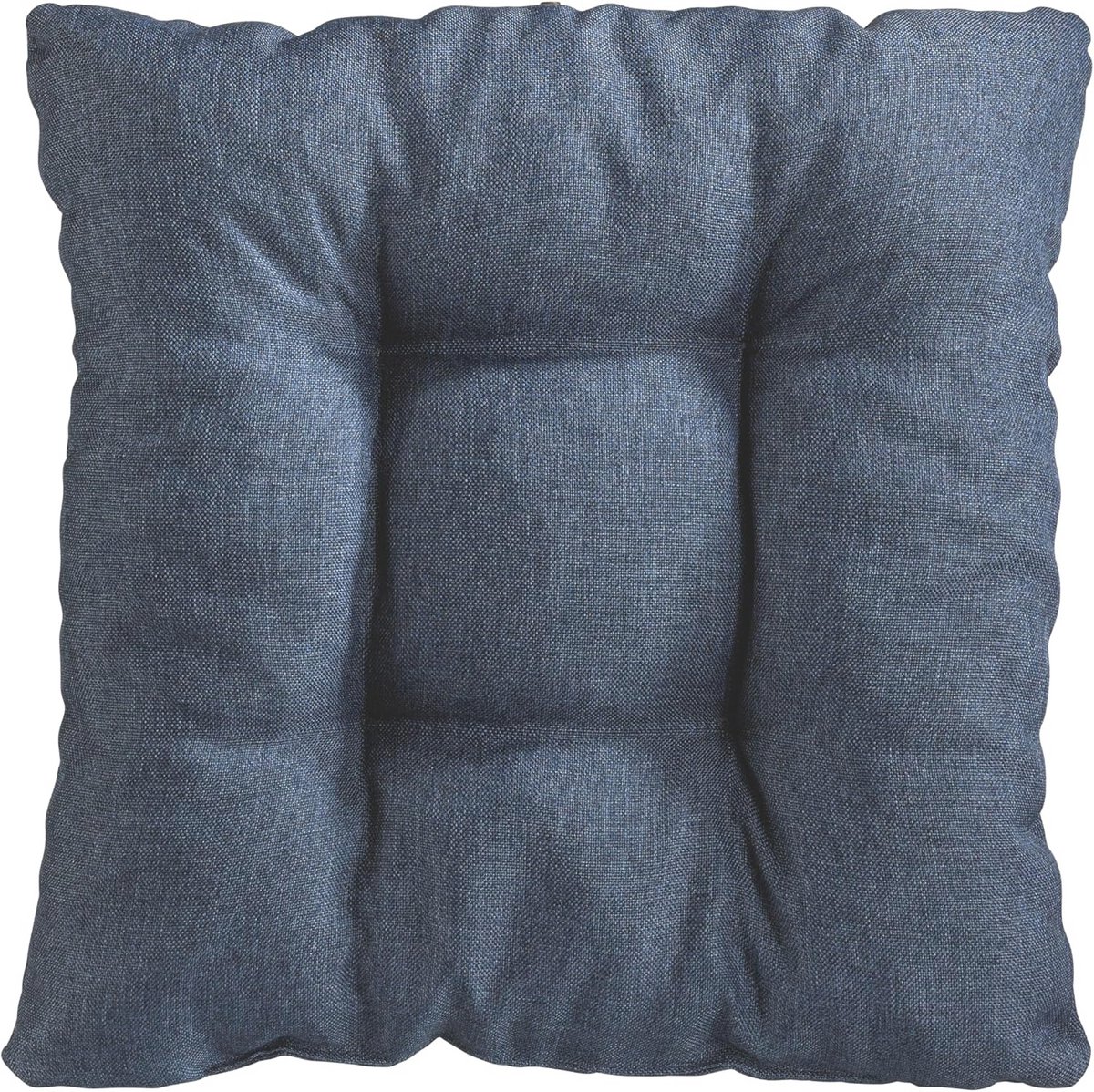 Comfortabele Zitkussens Set van 4 voor Tuinstoelen en Eetkamers - Effen Jeans, 38 x 38 x 6