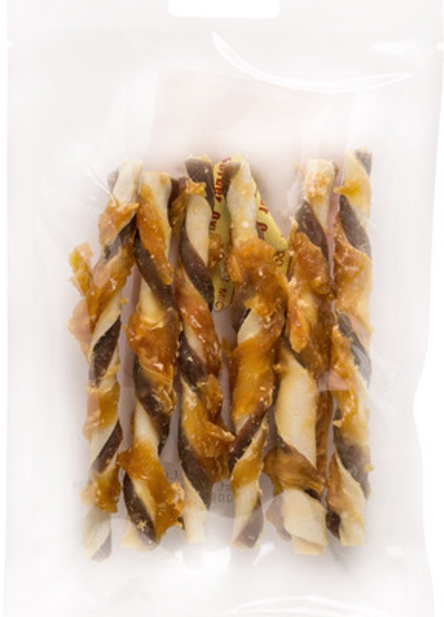 Landman Kauwstaaf Kip en Rund Klein (6st) - 12.5cm - Hondensnacks - Hondensnoepjes - Kauwsnacks - Kauwstaaf Hond
