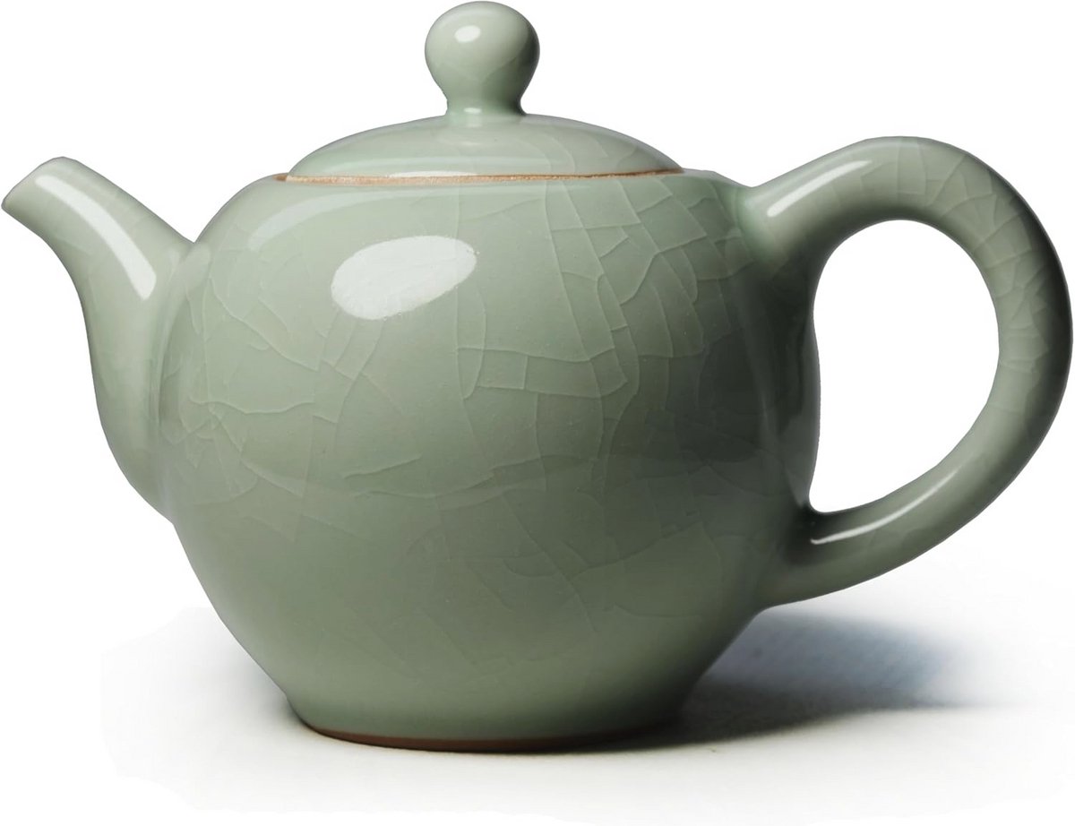 Kleine Keramische Theepot 9 oz - Traditionele Chinese Porseleinen Waterkoker met Ijspatroon