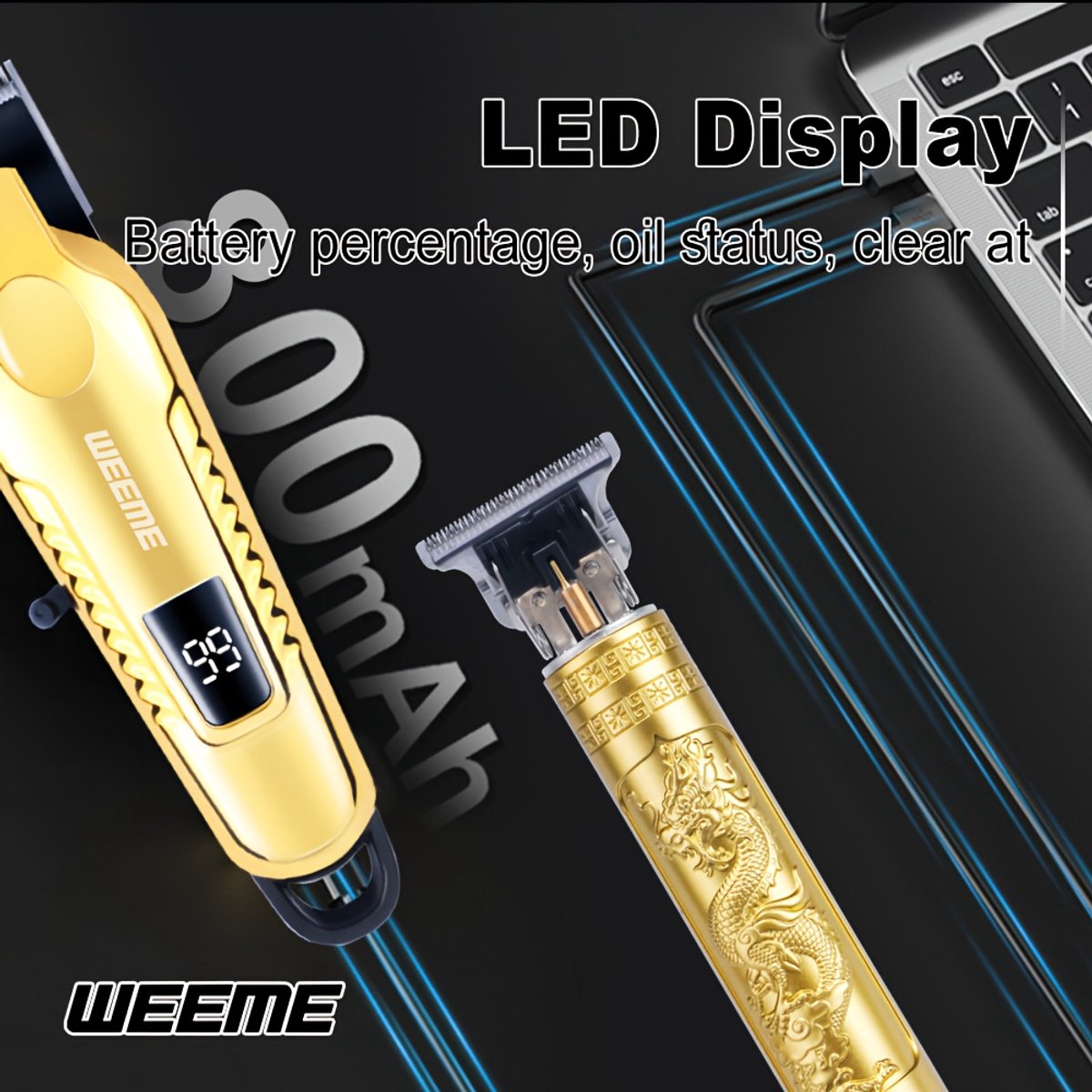 tondeus - Scheerapparaat - baardtrimmer - 3-delige - afbeelding 3