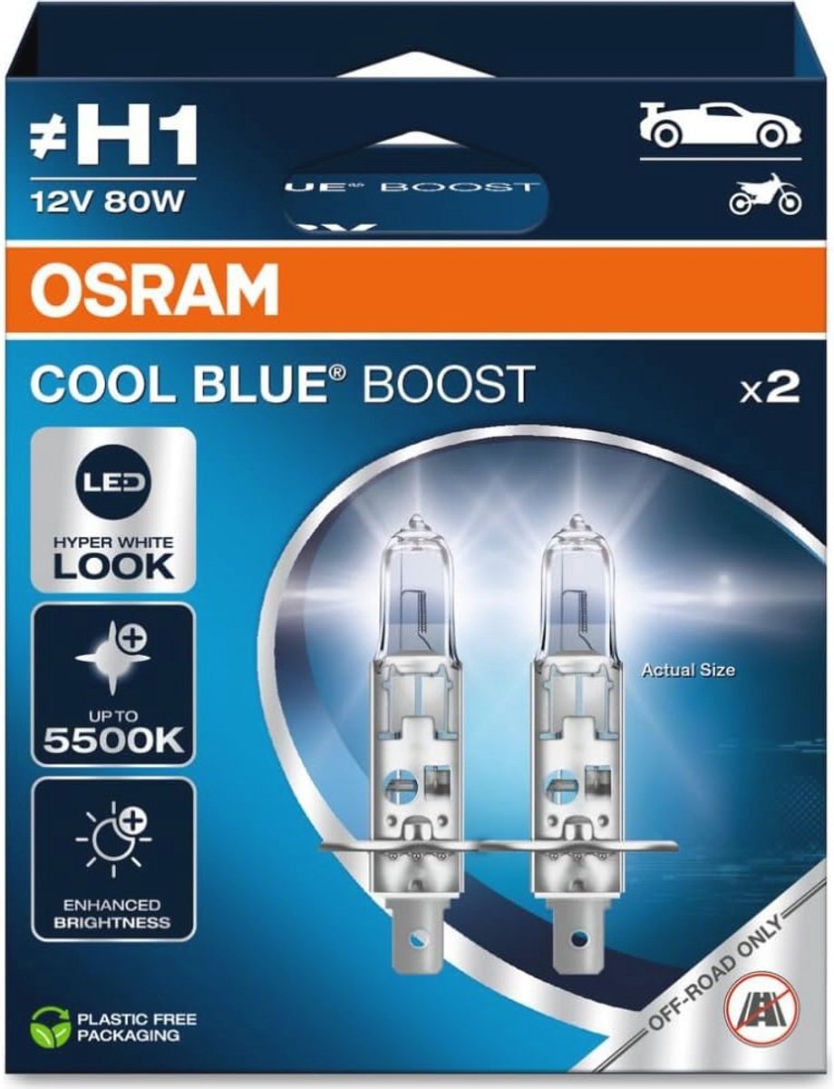 2 COOL BLUE BOOST 12V ECO PACKAGING Autolampen