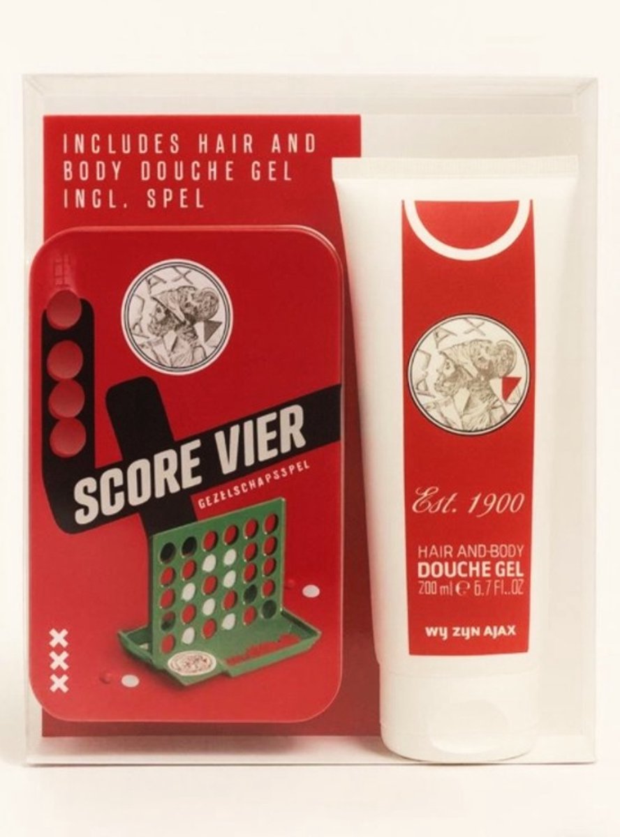 Ajax Amsterdam - Douche gel met gezelschapsspel - kado