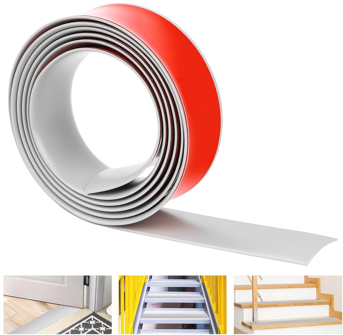 Zelfklevend Vloerovergangsprofiel - Zachte Plint voor PVC Vloeren - 2m x 5cm