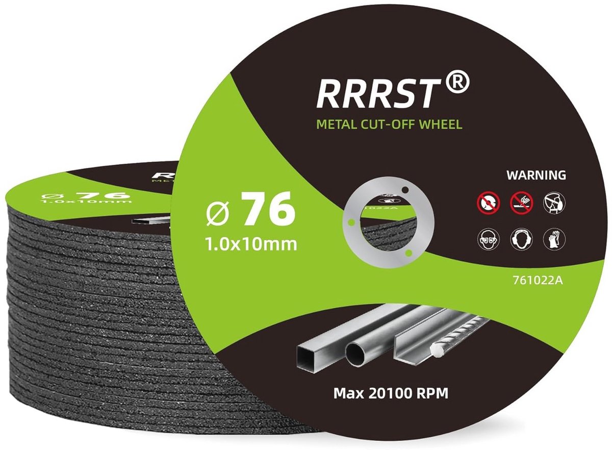 25PCS Flexibele Doorslijpschijven 76mm voor Metaal en Roestvrij Staal - Ultra Dunne 1mm Schijven voor Haakse Slijpmachine
