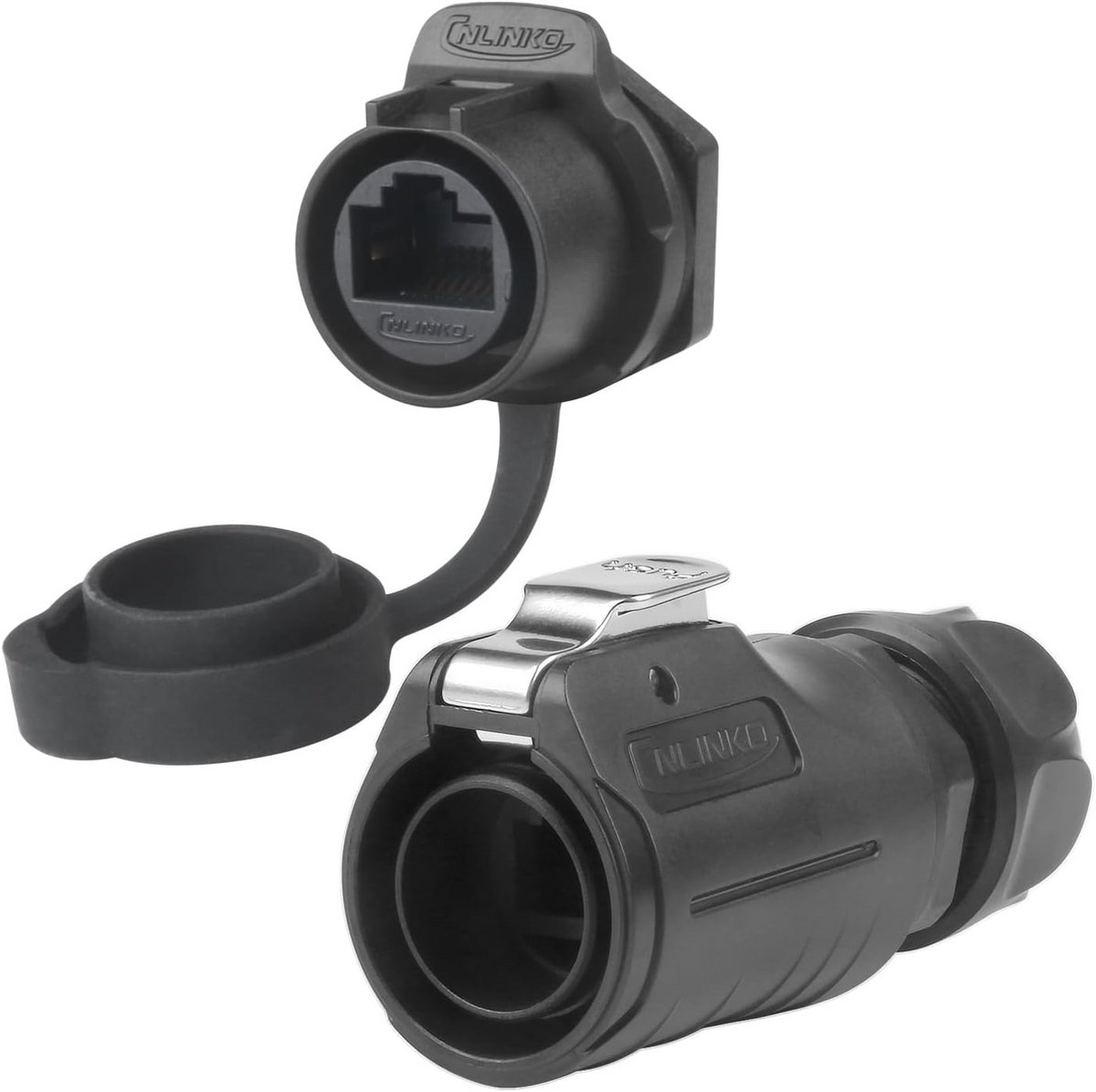 Waterdichte RJ45 stekkerset CAT6 ethernetconnector IP68