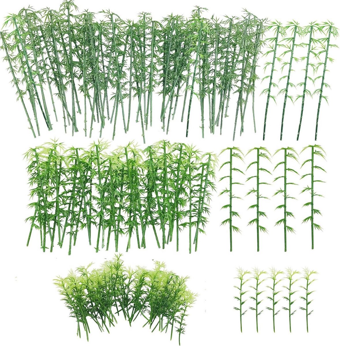 Bamboebomen Set van 120 Stuks voor Modelbouw en Diorama's