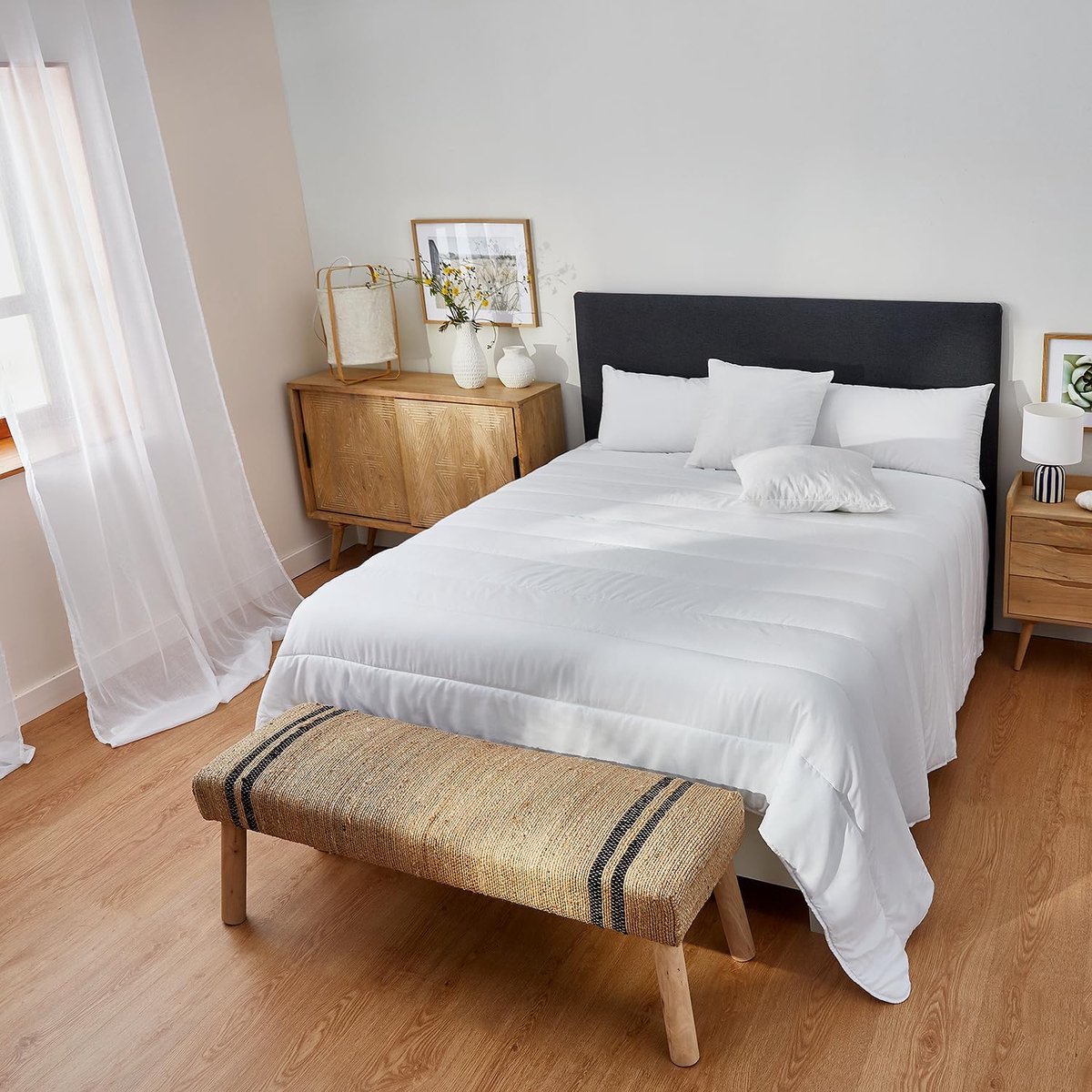 Candala Winter dekbed van aloë vera-vezels, herfst-winter, 300 g, huidvriendelijk en ademend, voor de gevoelige huid, vulling voor bed 120-200 x 220 cm