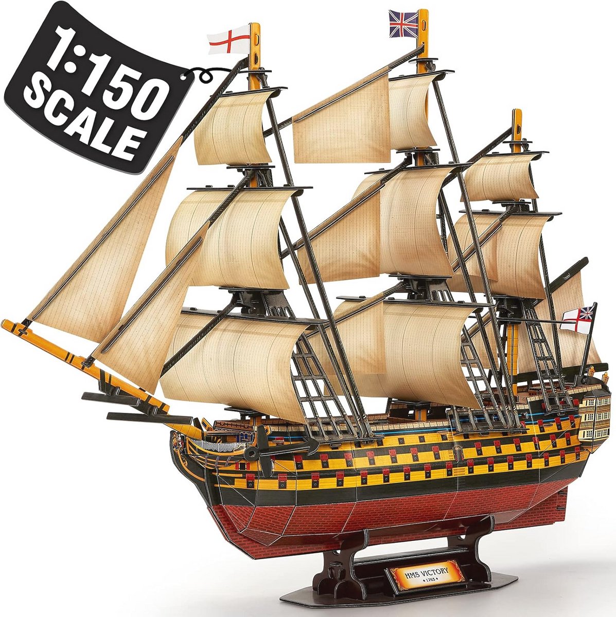 3D Legpuzzels HMS Victory Schip - Model Kits voor Volwassenen en Kinderen - 189 Stuks