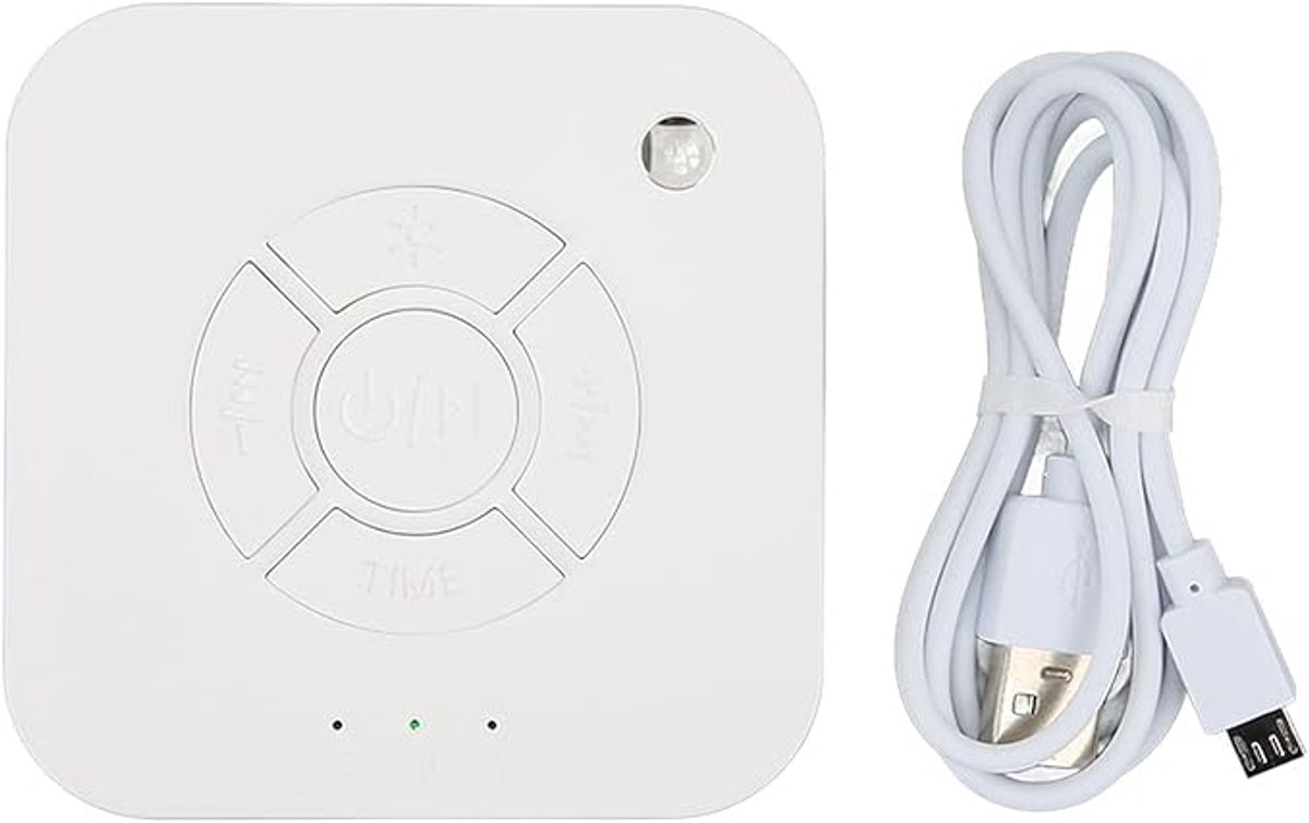 Ynkkvre - White Noise Machine - White Noise Baby - Witte Ruis Apparaat - Witte Ruis Muziekdoosje - Slaaptrainer - 9 Geluiden - 50 Uur Werktijd - Timer Functie - Draagbaar