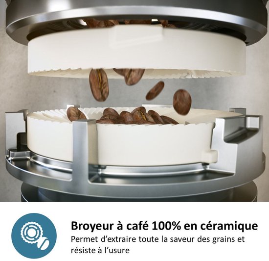 Philips 3300 Series - Espressomachine - 5 Warme & Koude Dranken - Melkopschuimer voor Cappuccino - 40% Stiller - AquaClean Filter - Volautomatisch - Zwart & Zilver - EP3329/70