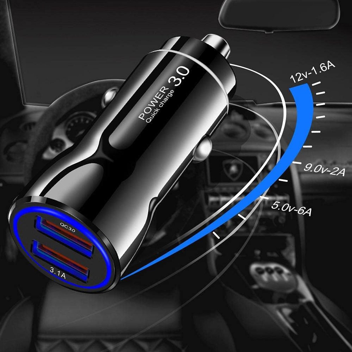 Mini USB Adapter - 3.1A - 12V - Universele Sigarettenaansteker Socket