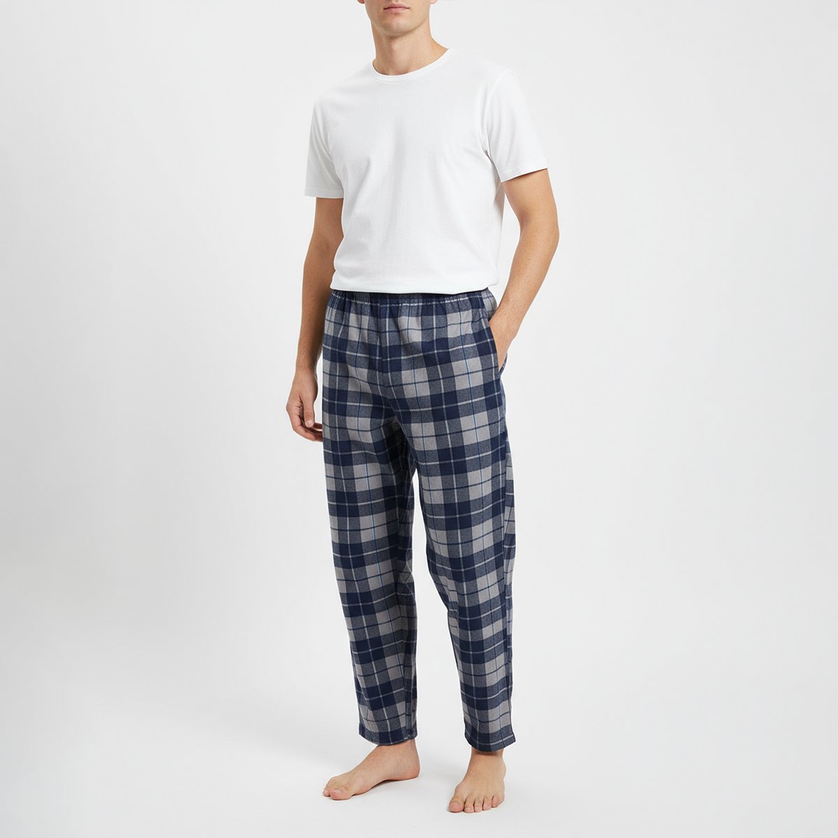 GIANVAGLIA® Basic Heren Pyjamabroek 752 - Maat - L - Grijs