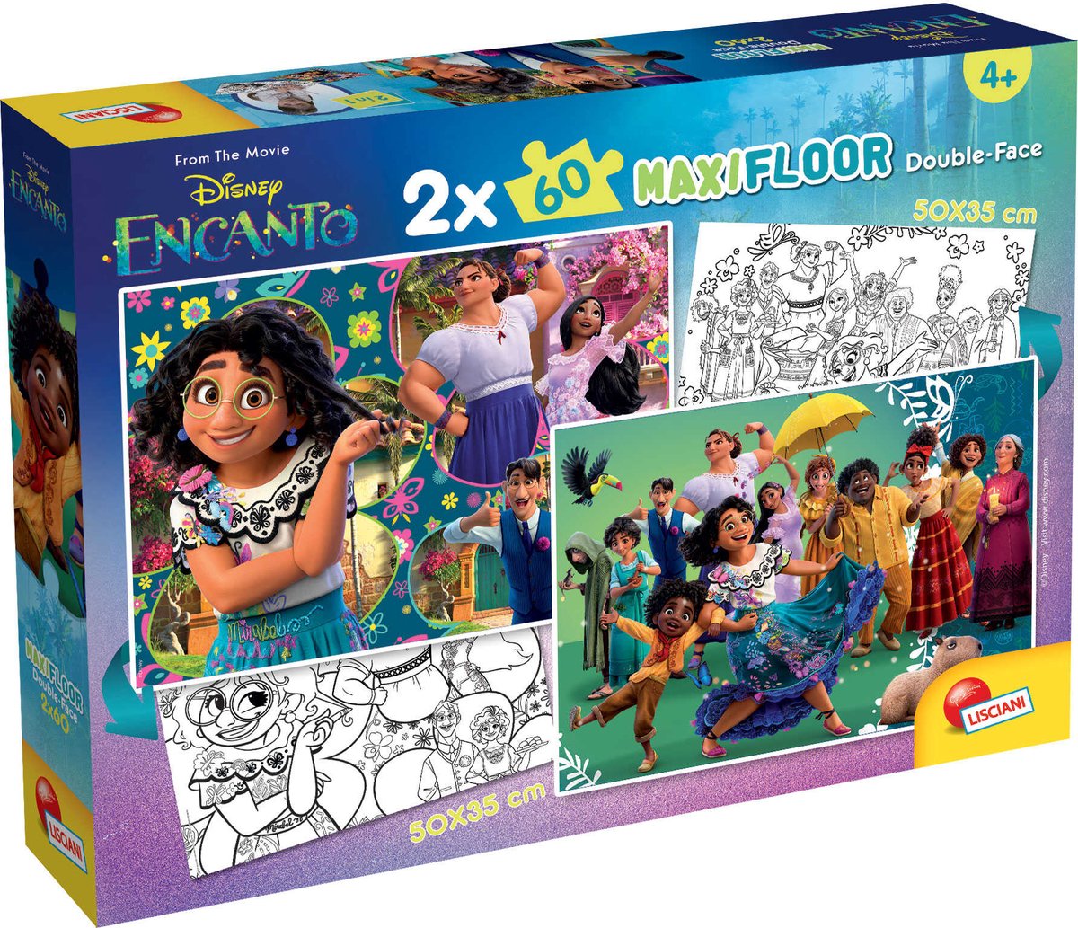 Lisciani - Encanto - Double face - Puzzel Maxifloor - 2 x 60 stukjes