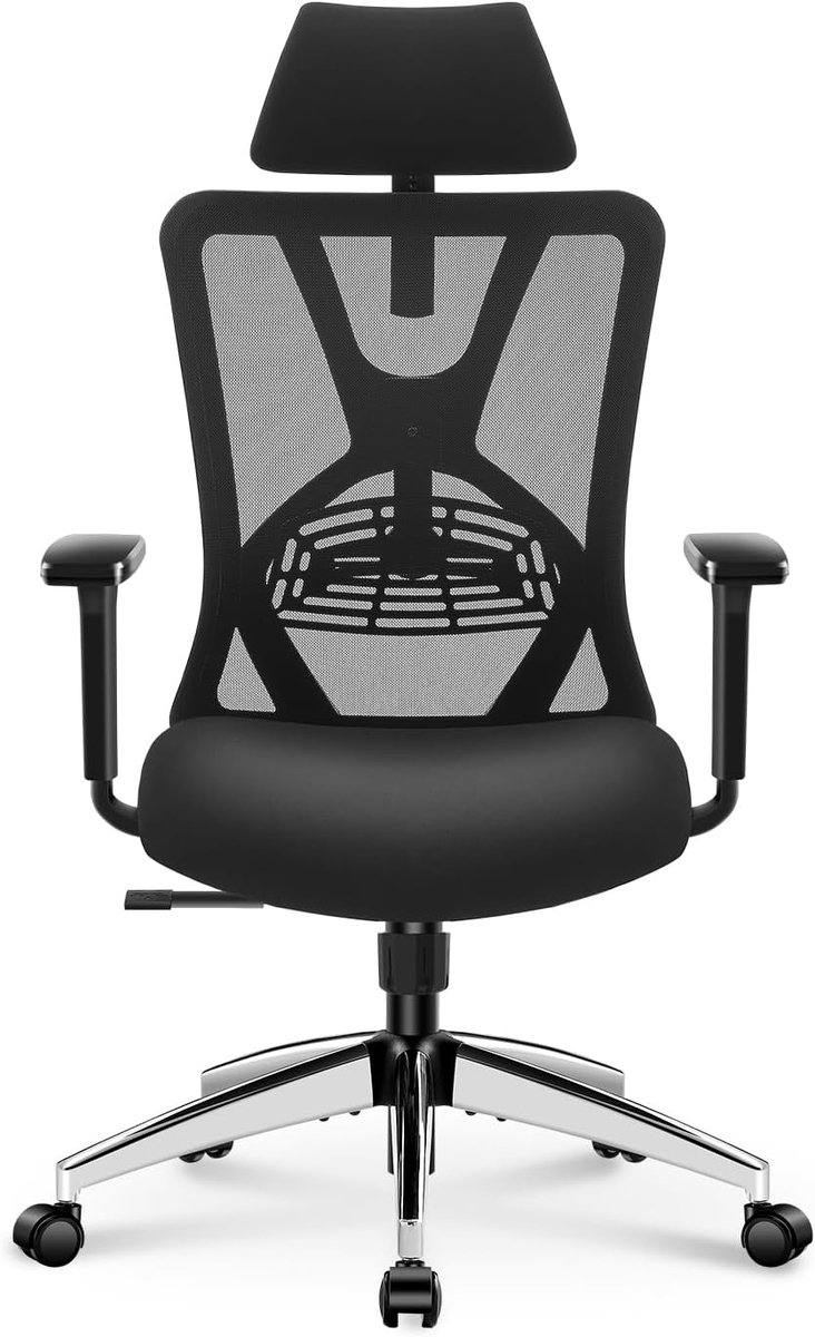 ProErgo+ 3D Ergonomische Bureaustoel – - Zwart - Bureaustoel – Hoge Rugleuning – - Medahomestore