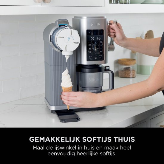 Ninja CREAMi SPIN Schepijs en Softijsmachine voor roomijs, creamifit, light ijs, milkshakes, sorbet, gelato en frozen yoghurt - NC701BU van Merkloos — afbeelding 4