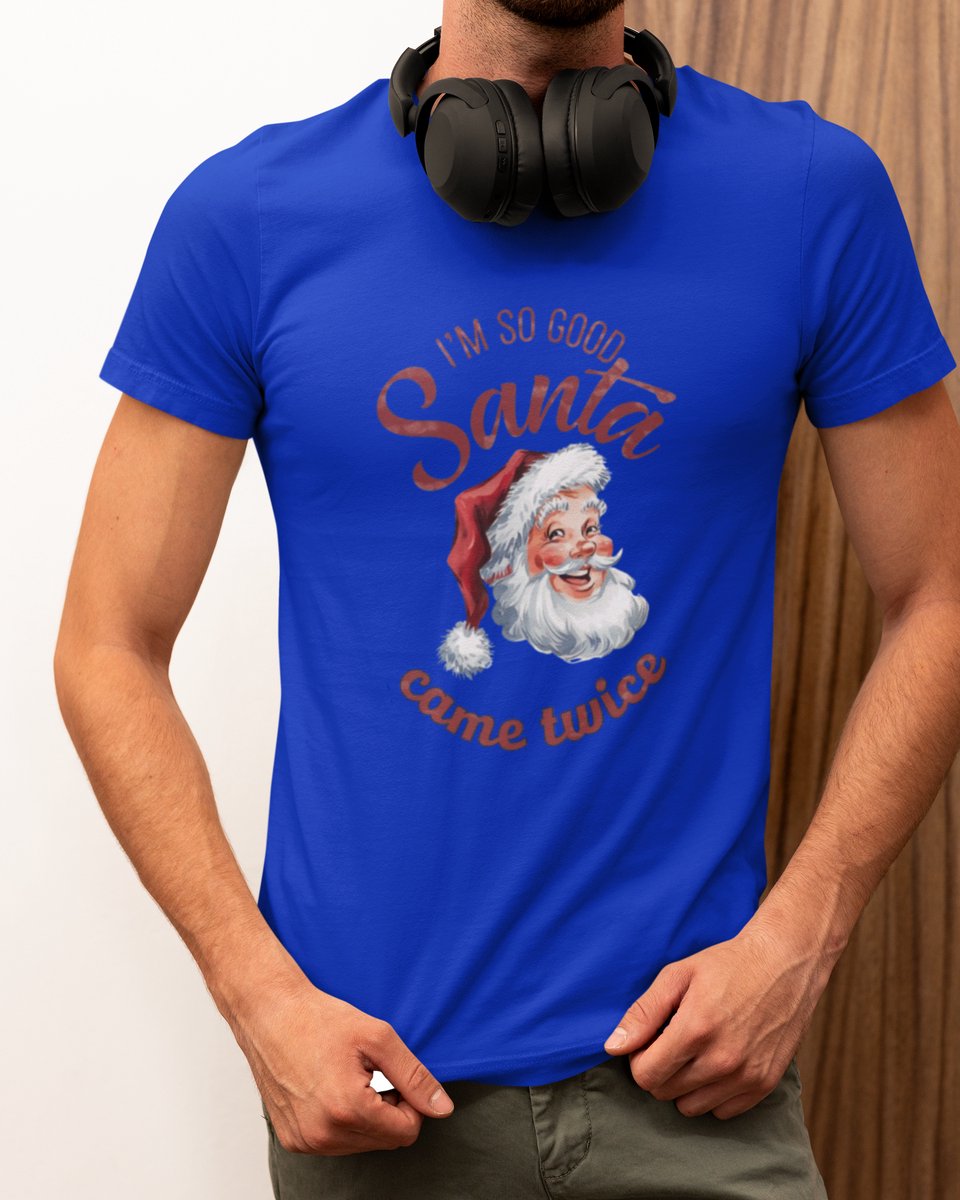 Santa Came Twice Kerst - Kerst T-shirt Blauw - Grappig T-shirt - Maat XXL - Kerst Cadeau Mannen - Limited Edition