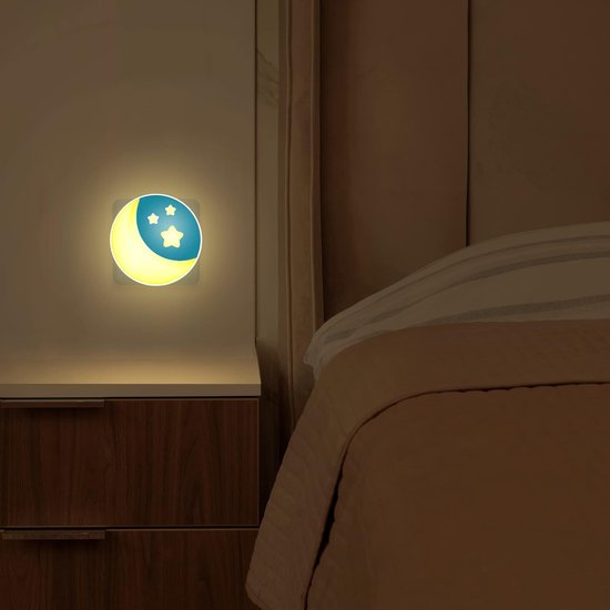 Nachtlampje Stopcontact met Schemersensor, Kind Bedlamp Muur Opgezet, Pasgeboren Baby Slaapkamer Slaap Licht, Zwangerschap Nachtlampje Ziekenhuis, LED wandlampen voor trappen hal keuken — afbeelding 4