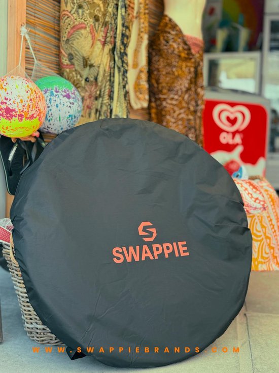 SWAPPIE - Mobiele Omkleedruimte - Pop-up Tent - 1-persoons - Grijs - Waterdicht van SWAPPIE — afbeelding 2