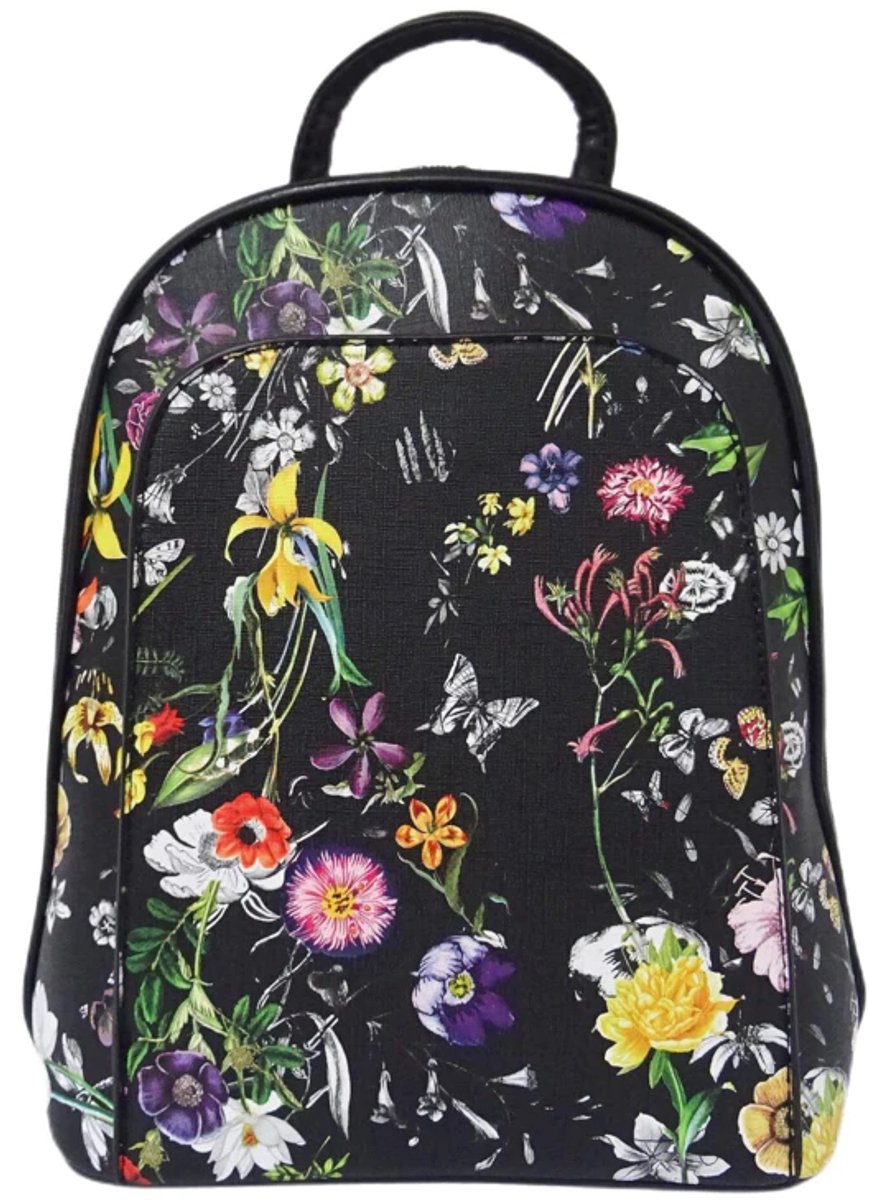 rugzak met bloemenprint 26 x 11 x 32 cm.