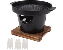 Portable Table Grill - Mini BBQ Grill - Non-Smoking Japanese Table Grill - Kleine Grillpan - Koreaanse Familiegrill met Antiaanbak Kookoppervlakken voor Buiten - Kamperen - BBQ
