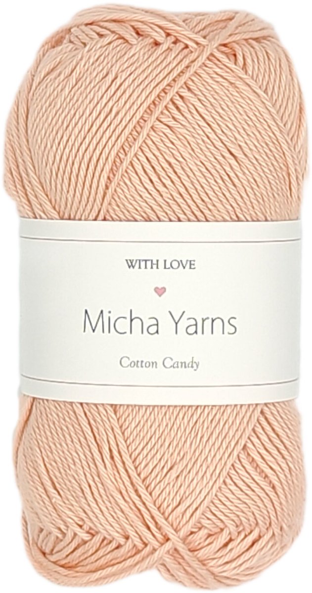 Micha Yarns - 100% katoen haakgaren - 5 bollen haakkatoen - 5 x 50gram - 170meter per bol - Perzik (005)