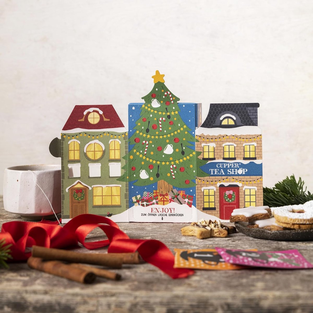 Biologische Thee Adventskalender 2025 – 24 Theezakjes – 2 x 12 Varianten met Twee Exclusieve Smaken – Kerstcadeau Zonder Chocolade – Perfect voor Theeliefhebbers – foto 6