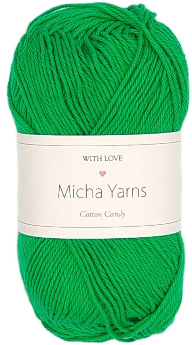 Micha Yarns - 100% katoen haakgaren - 5 bollen haakkatoen - 5 x 50gram - 170meter per bol - Gras Groen (016)
