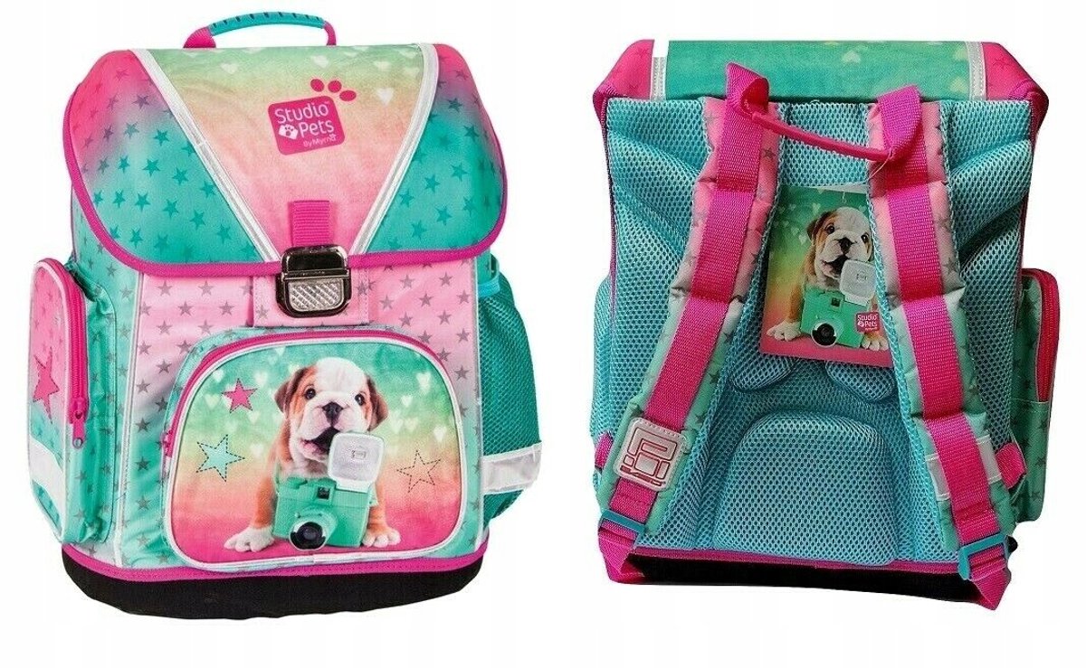 Schooltas Studio Pets Hondje voor meisjes - Ergonomisch en waterdicht