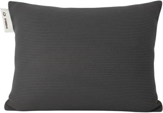 Donkergrijs KUDDLE warmtekussen met gebreide textuur, 45x60cm.
