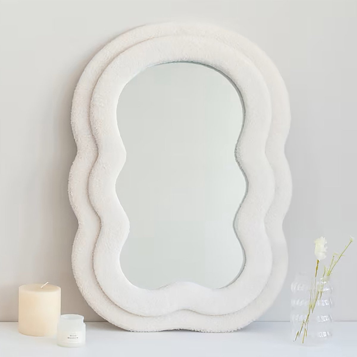 Milton & Oldbrook Teddy Wandspiegel 50 x 70 cm Granna Wit