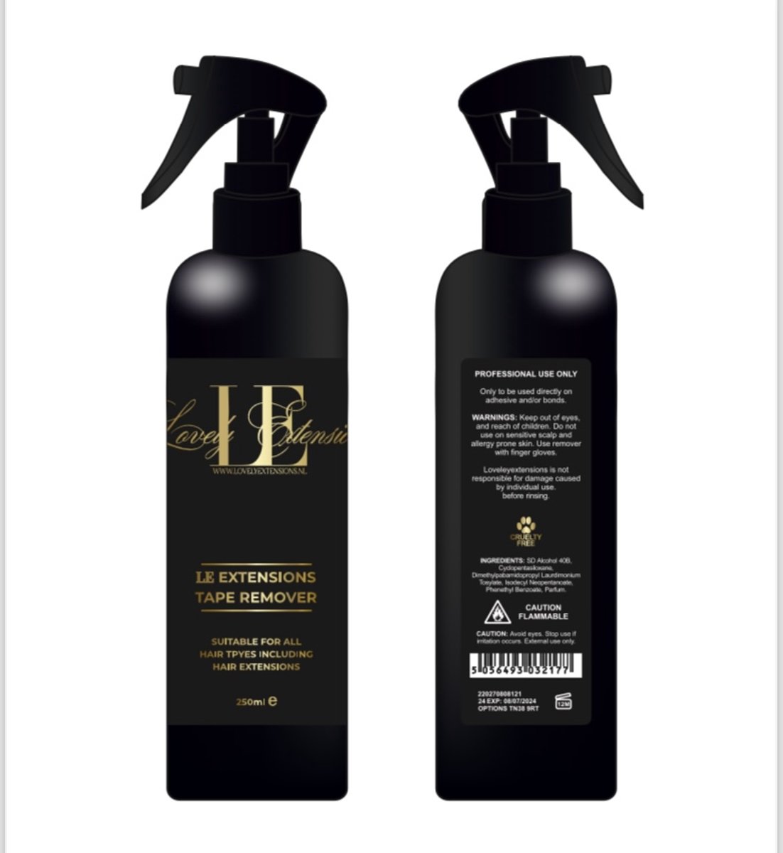 LE Tape Extension remover 250ml - Hairextensions - Tape - Taperemover - remover