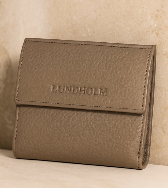 Portefeuille en cuir pour femme Lundholm - Taupe - Collection Byske - Klein, Elegant et protégé contre le RFID - 9 cartes, monnaie et billets - Cuir de vachette de Premium - Design scandinave
