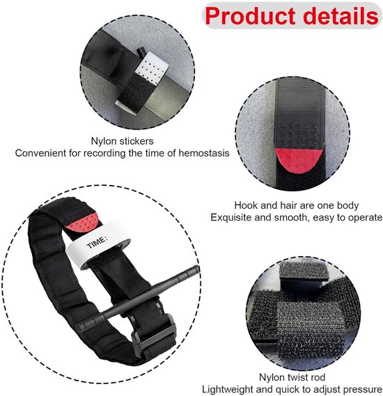 Garrot Compression Garrot tactique à une main avec bandage compressif - Bandage de ...